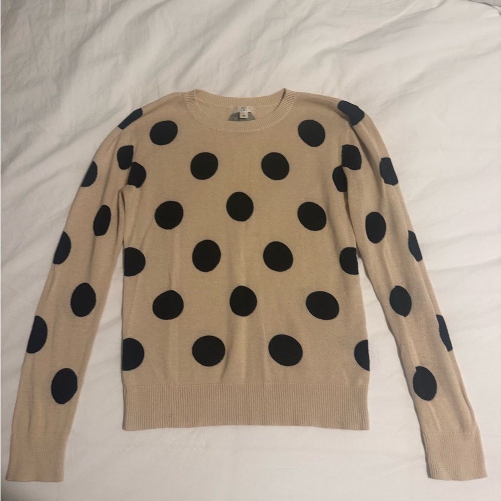 BP Polka Dot Crewneck Knit Sweater Small